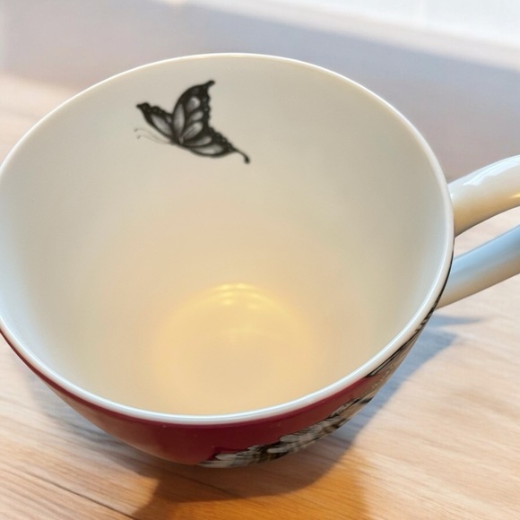 Portobello By Inspire Bone China Butterflies Footed Mug-16 ounce - Picture 2 of 6